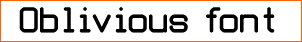 Oblivious font
