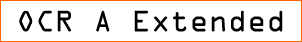 OCR A Extended