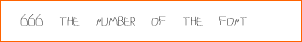 666the number of the font