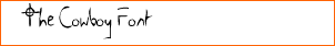 The Cowboy Font