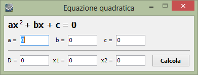 Kalkules - quadratic equation